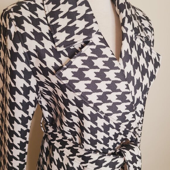 NVLT Belted Lined Herringbone Trench Coat - Size Medium NWT - Picture 3 of 12